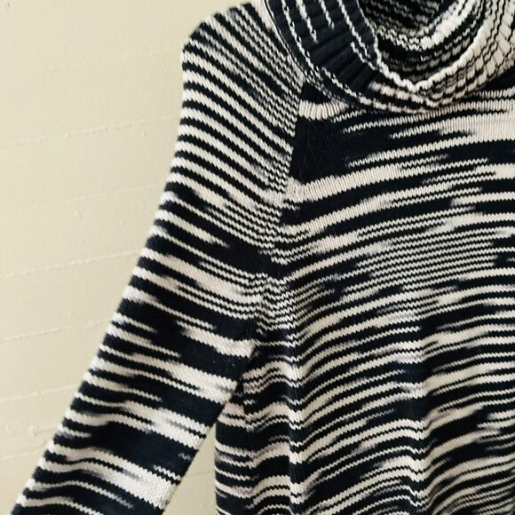 Lucky Brand Space Dye Turtle Neck Knit Pullover Sweater Tunic SZ M Cotton Blend - Picture 5 of 10